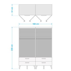 Kastcombinatie Shuffle VIII Industry industrial - 160 cm - Alpinewit