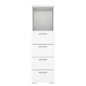 Commode haute Shuffle IV Basic Moderne - 40 cm - Blanc alpin