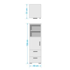 Hoge kast Shuffle V Basic modern - 40 cm - Alpinewit