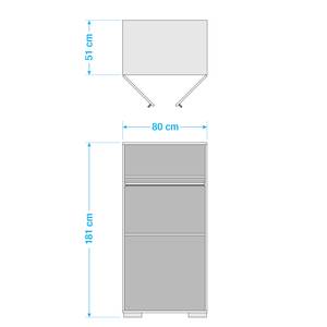 Armoire Shuffle II 80 cm - Blanc alpin