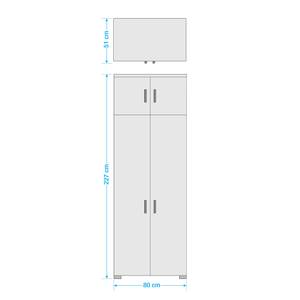 Drehtürenschrank Shuffle IV 80 cm - Alpinweiß