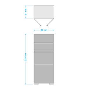 Drehtürenschrank Shuffle IV 80 cm - Alpinweiß