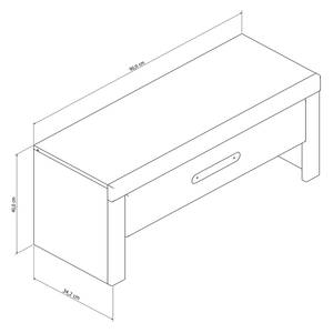 Garderobeset Igapora I (5-delig) pijnboomhouten look/antracietkleurig