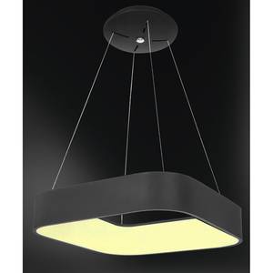 Suspension Grand Polycarbonate / Fer - 1 ampoule - Noir