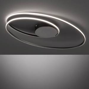 LED-Deckenleuchte Nia Acryl / Aluminium - 1-flammig - Schwarz - Breite: 35 cm