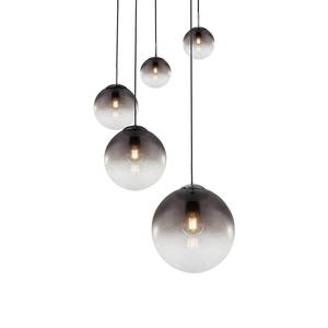 Hanglamp Varus X transparant glas/ijzer - 5 lichtbronnen