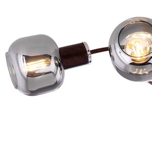 Plafondlamp Pallo IV transparant glas/ijzer - 5 lichtbronnen