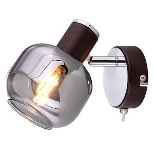 Wandlamp Pallo transparant glas/ijzer - 1 lichtbron