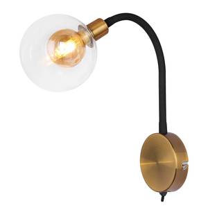LED-wandlamp Eddy transparant glas/ijzer - 1 lichtbron
