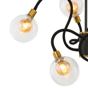 LED-hanglamp Eddy II transparant glas/ijzer - 6 lichtbronnen