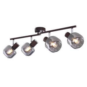 Plafondlamp Pallo III transparant glas/ijzer - 4 lichtbronnen