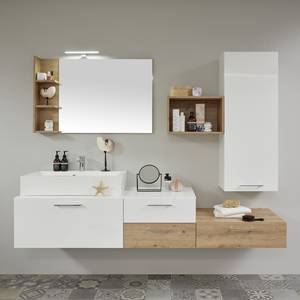 Miroir de salle de bain One imitation chêne à nœuds - Largeur : 104 cm