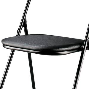 Klapstoelen Vardo (set van 2) kunstleer/staal - zwart - Zwart