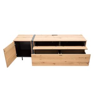 Meuble TV Style II Placage en bois véritable / Métal - Chêne / Anthracite