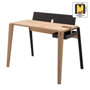 Schreibtisch Style Eiche massiv / Metall - Eiche / Anthrazit