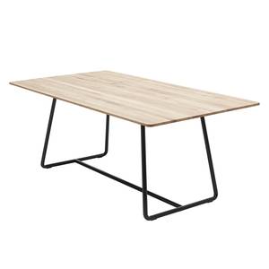Table Style I Placage en bois véritable / Métal - Chêne / Anthracite