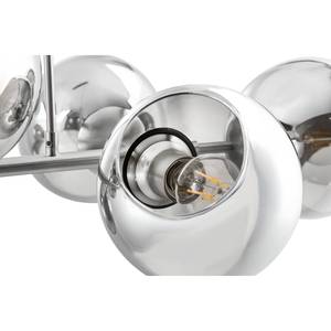 Hanglamp Pilar transparant glas/ijzer - 8 lichtbronnen - Zilver