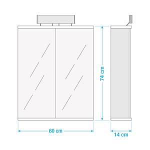 Armoire de toilette 19122 Éclairage inclus - Blanc