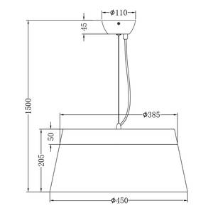 Suspension Baroness II Plexiglas / Aluminium - 3 ampoules - Noir