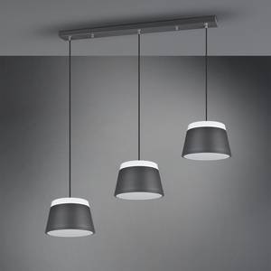 Hanglamp Baroness III acrylglas/aluminium - 6 lichtbronnen - Zwart