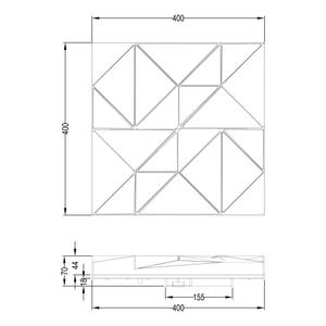 LED-Deckenleuchte Trinity I Kunststoff - 1-flammig