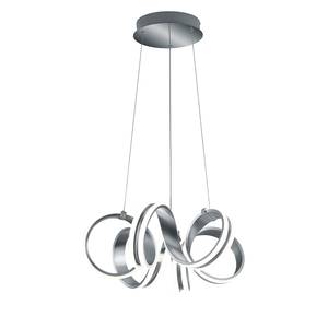 Suspension Carrera Matière plastique / Aluminium - 1 ampoule - Argenté