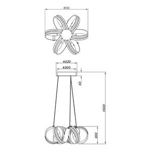 LED-Pendelleuchte Carrera Kunststoff / Aluminium - 1-flammig - Silber