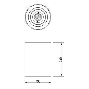 Plafondlamp Cookie aluminium - Zwart - Aantal lichtbronnen: 1