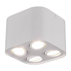 Plafondlamp Cookie aluminium - Wit - Aantal lichtbronnen: 4