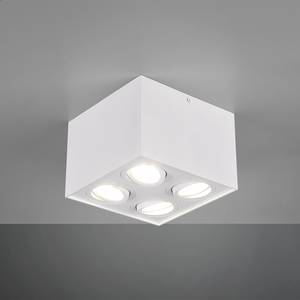 Plafondlamp Biscuit aluminium - Wit - Aantal lichtbronnen: 4