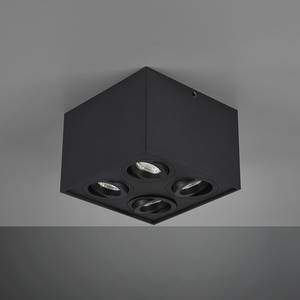 Plafondlamp Biscuit aluminium - Zwart - Aantal lichtbronnen: 4