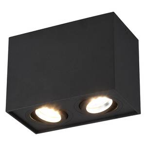 Plafondlamp Biscuit aluminium - Zwart - Aantal lichtbronnen: 2