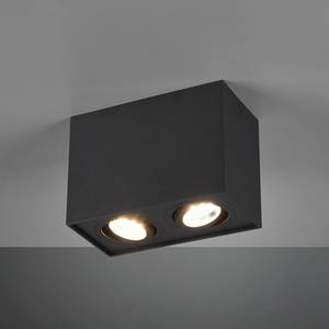 Plafondlamp Biscuit aluminium - Zwart - Aantal lichtbronnen: 2