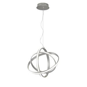 LED-hanglamp Compton kunststof/aluminium - 1 lichtbron - Zilver