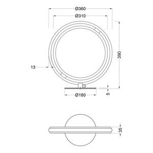 LED-Tischleuchte Compton Kunststoff / Aluminium - Schwarz