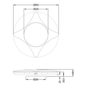 LED-plafondlamp Ninja acrylglas - 1 lichtbron