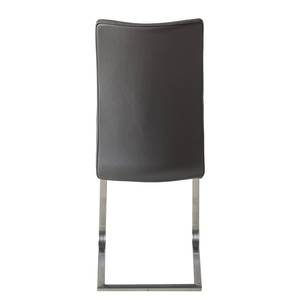 Chaises Marco Cuir véritable - Cuir Gyda: Gris - Lot de 2