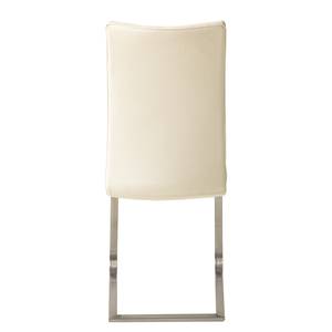 Chaises Marco Cuir véritable - Cuir Gyda: Créme - Lot de 2