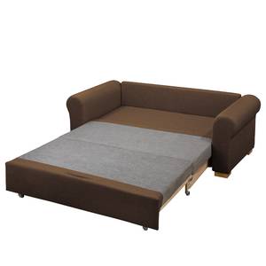 Schlafsofa LATINA Country Deluxe Webstoff - Webstoff Luba: Dunkelbraun - Breite: 165 cm