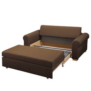 Schlafsofa LATINA Country Deluxe Webstoff - Webstoff Luba: Dunkelbraun - Breite: 165 cm