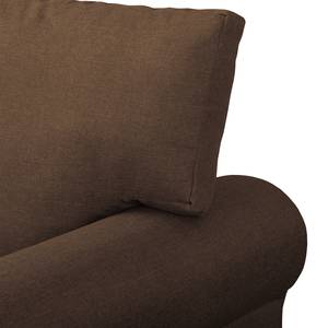 Canapé convertible LATINA Country Deluxe Tissage à plat - Tissu Luba: Marron foncé - Largeur : 165 cm