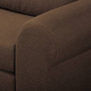 Schlafsofa LATINA Country Deluxe Webstoff - Webstoff Luba: Dunkelbraun - Breite: 165 cm