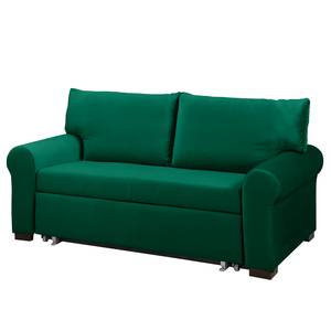 Slaapbank LATINA Country Deluxe vlakweefsel - Velours Krysia: Smaragdgroen - Breedte: 165 cm