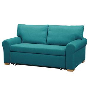 Canapé convertible LATINA Country Deluxe Tissage à plat - Tissu Luba: Turquoise - Largeur : 185 cm