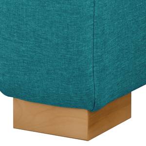 Slaapbank LATINA Country Deluxe vlakweefsel - Geweven stof Luba: Turquoise - Breedte: 185 cm