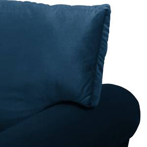 Slaapbank LATINA Country Deluxe vlakweefsel - Velours Krysia: Donkerblauw - Breedte: 205 cm