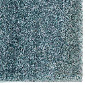 Hoogpolig vloerkleed Pure geweven stof - Turquoise - 67 x 130 cm