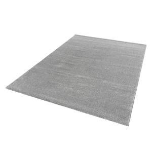 Hoogpolig vloerkleed Pure geweven stof - Zilver - 67 x 130 cm