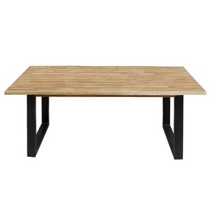 Table de jardin EDGEWOOD - 180 cm Acacia massif / Fer - Acacia marron / Noir