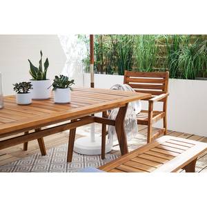 Chaises de jardin Tibro (lot de 2) Acacia massif - Marron